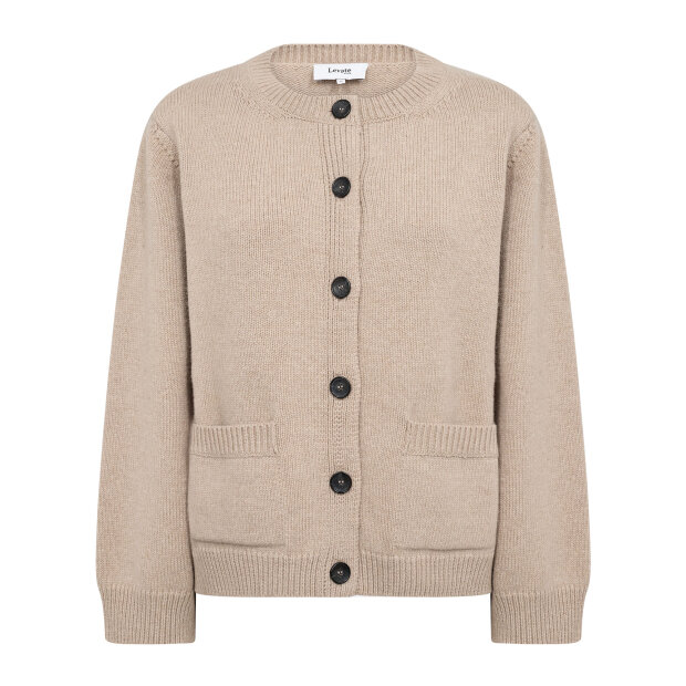 LEVETE ROOM - PERLE 9 CARDIGAN | PLAZA TAUPE