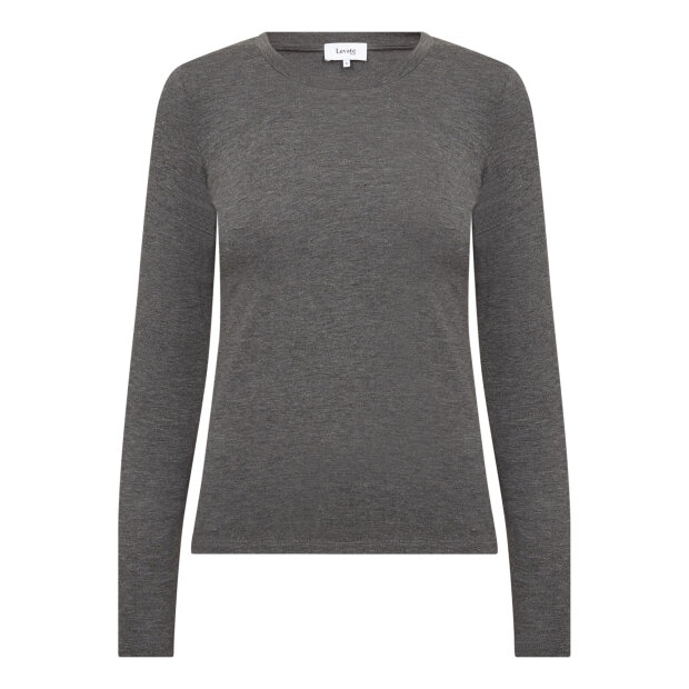 LEVETE ROOM - JOSEPHINE 1 BLUSE | DARK GREY MELANGE