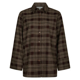 NEO NOIR - DITA FLANNEL CHECK SHIRT | BROWN