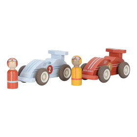 LITTLE DUTCH - RACERBILER M/TRÆK-SLIP & TRÆFIGURER LITTLE DUTCH - RACERBILER M/TRÆK-SLIP & TRÆFIGURER
