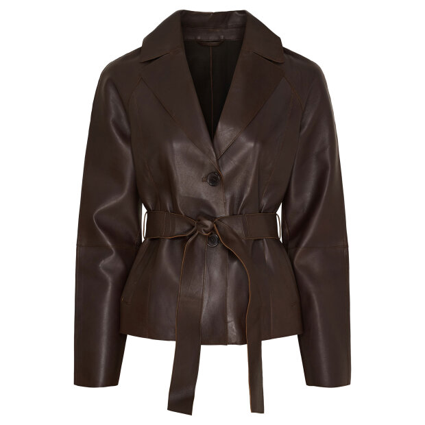 BTF CPH - LOTTE LEATHER JACKET | DARK TRUFFLE