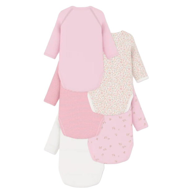 PETIT BATEAU - 5- PAK BODY M/SKRÅLUK GAVEÆSKE | MULTI ROSA