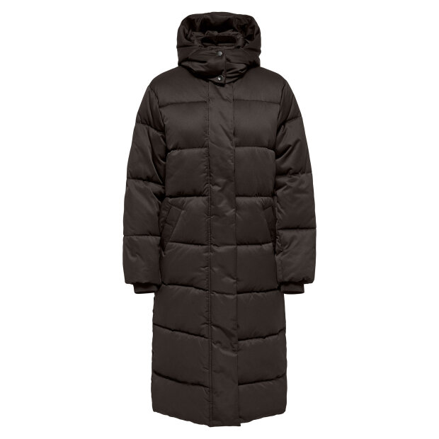JDY - MAJA LONG PADDED JACKET | CHOCOLATE TORTE