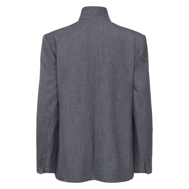 JDY - VALERIE HIGH NECK BLAZER | DARK GREY MELANGE