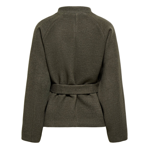 JDY - BLAKE SHORT BELT JACKET | BLACK OLIVE