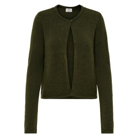 JDY - RUE L/S ONEBUTTON CARDIGAN | DARK OLIVE