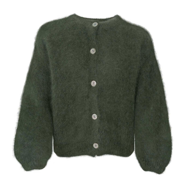 BLACK COLOUR - BJOERK KNIT CARDIGAN | ARMY