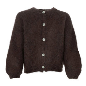 BLACK COLOUR - BJOERK KNIT CARDIGAN | COFFEE
