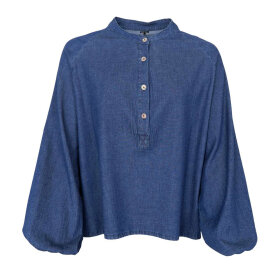 BLACK COLOUR - CAREY RAGLAN SHIRT BLOUSE | DENIM
