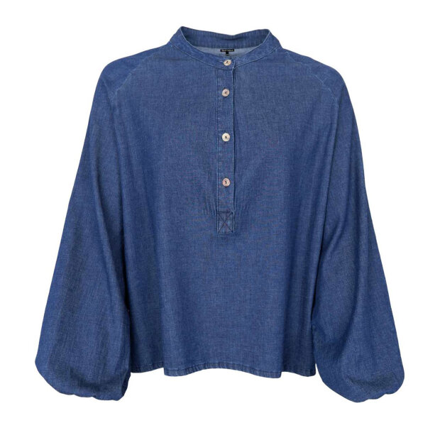 BLACK COLOUR - CAREY RAGLAN SHIRT BLOUSE | DENIM