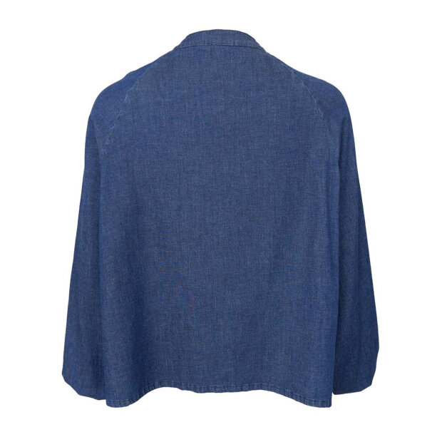 BLACK COLOUR - CAREY RAGLAN SHIRT BLOUSE | DENIM