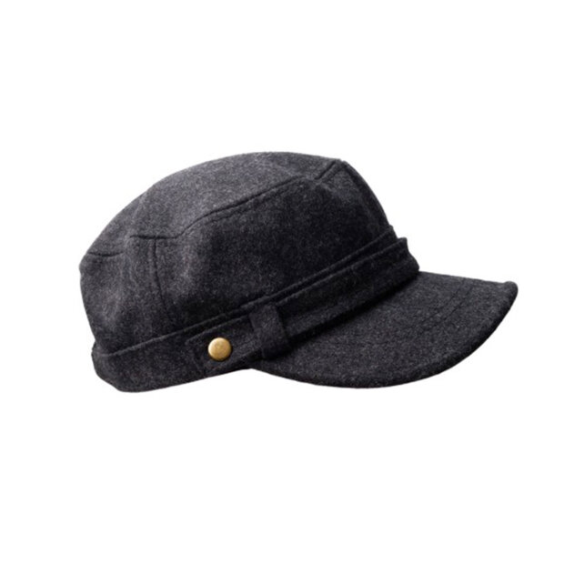BLACK COLOUR - GLENNA WOOL CAP | DK. GREY