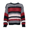 BLACK COLOUR - LINA STRIPED JUMPER | WINE BLACK COLOUR - LINA STRIPED JUMPER | WINE