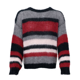 BLACK COLOUR - LINA STRIPED JUMPER | WINE