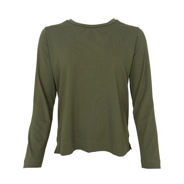 BLACK COLOUR - MAY LS TEE | ARMY