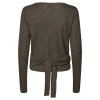 RETHINKIT STUDIOS - MERINO WOOL WRAP CARDIGAN HAZE | DARK BROWN MELANGE RETHINKIT STUDIOS - MERINO WOOL WRAP CARDIGAN HAZE | DARK BROWN MELANGE