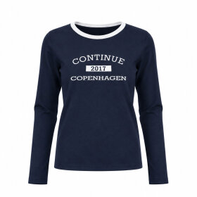 CONTINUE COPENHAGEN - DEA T-SHIRT LONG SLEVE | NAVY BLUE