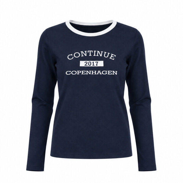 CONTINUE COPENHAGEN - DEA T-SHIRT LONG SLEVE | NAVY BLUE