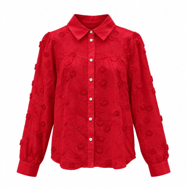 CONTINUE COPENHAGEN - MINNA LONG SLEVE SKJORTE | RED