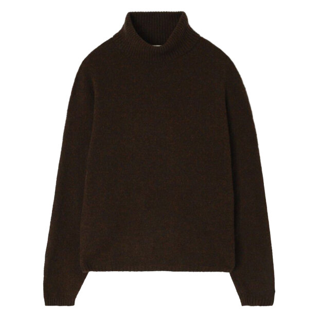AMERICAN VINTAGE - OUITY SWEATER | CHOCO MELANGE