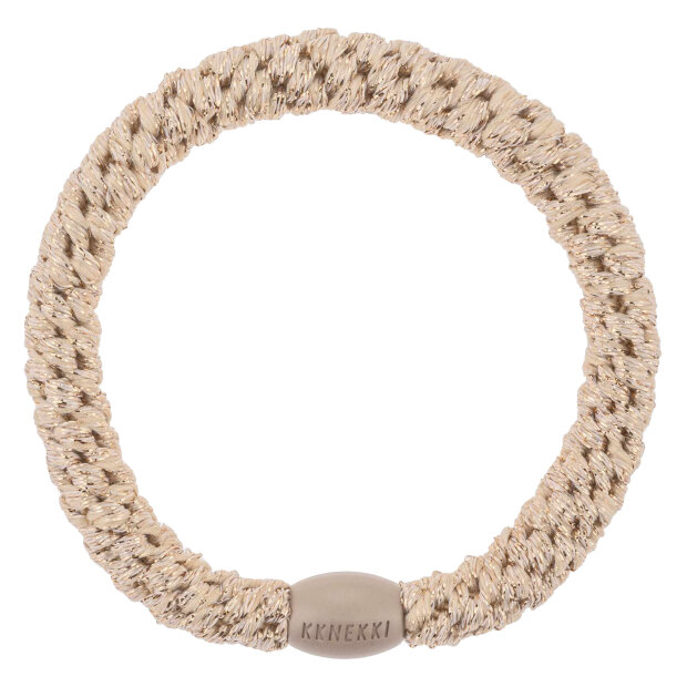 BON DEP - KKNEKKI HÅRELASTIK | BEIGE GLITTER