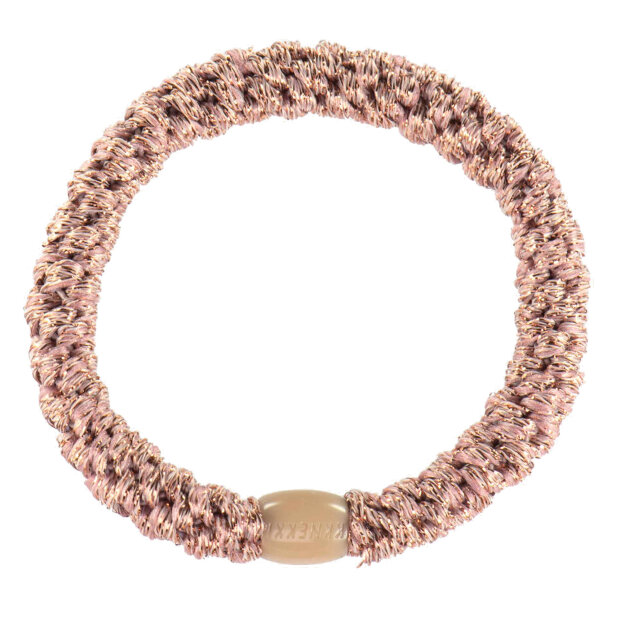 BON DEP - KKNEKKI HÅRELASTIK | DUSTY PINK GLITTER