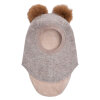 HUTTELIHUT - BALACLAVA WOOL ALPACA POMPOMS | CAMEL MELANGE HUTTELIHUT - BALACLAVA WOOL ALPACA POMPOMS | CAMEL MELANGE