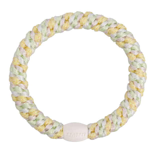 BON DEP - KKNEKKI HÅRELASTIK | MIX MINT LIGHT YELLOW GLITTER