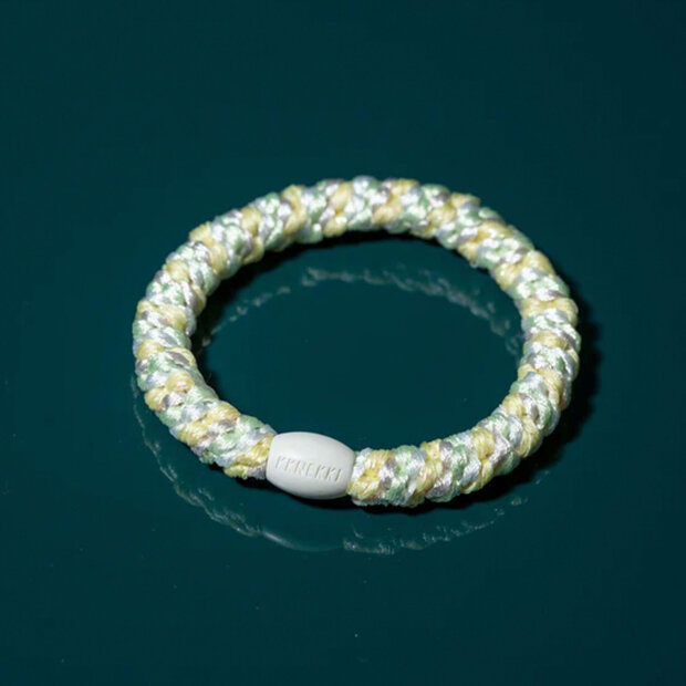 BON DEP - KKNEKKI HÅRELASTIK | MIX MINT LIGHT YELLOW GLITTER