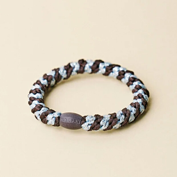 BON DEP - KKNEKKI HÅRELASTIK | BROWN SEABLUE GLITTER STRIPE