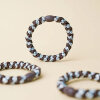 BON DEP - KKNEKKI HÅRELASTIK | BROWN SEABLUE GLITTER STRIPE BON DEP - KKNEKKI HÅRELASTIK | BROWN SEABLUE GLITTER STRIPE