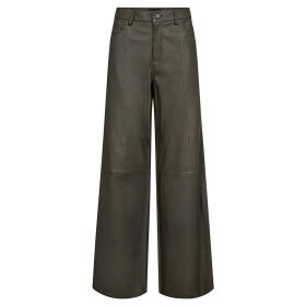 DEPECHE - BOA SKINDBUKSER WIDE LEG | KHAKI