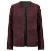 DEPECHE - ZITA 2 IN 1 SHORT JACKET | DEEP PLUM/BLACK COMBI DEPECHE - ZITA 2 IN 1 SHORT JACKET | DEEP PLUM/BLACK COMBI