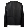 DEPECHE - ZITA 2 IN 1 SHORT JACKET | DEEP PLUM/BLACK COMBI DEPECHE - ZITA 2 IN 1 SHORT JACKET | DEEP PLUM/BLACK COMBI
