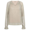 MOS MOSH - XIMENA GLAM V-NECK BLOUSE | MOURNING DOVE MOS MOSH - XIMENA GLAM V-NECK BLOUSE | MOURNING DOVE