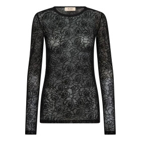 MOS MOSH - ROSE MESH BLOUSE | BLACK