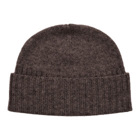BTF CPH - LUNA PURE CASHMERE BEANIE | DARK BROWN MELANGE