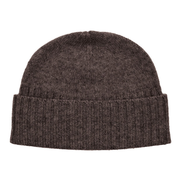 BTF CPH - LUNA PURE CASHMERE BEANIE | DARK BROWN MELANGE