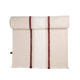 ERNST - TABLERUNNER | NATUR/HVID/RØD