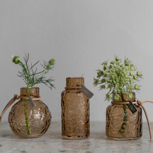 ERNST - VASE STRUKTUR AMBER | HØJ