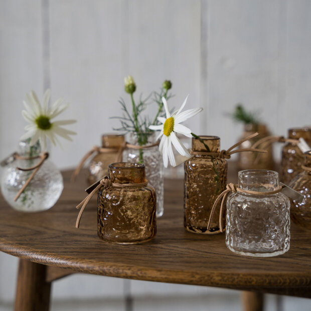 ERNST - VASE STRUKTUR AMBER | RUND