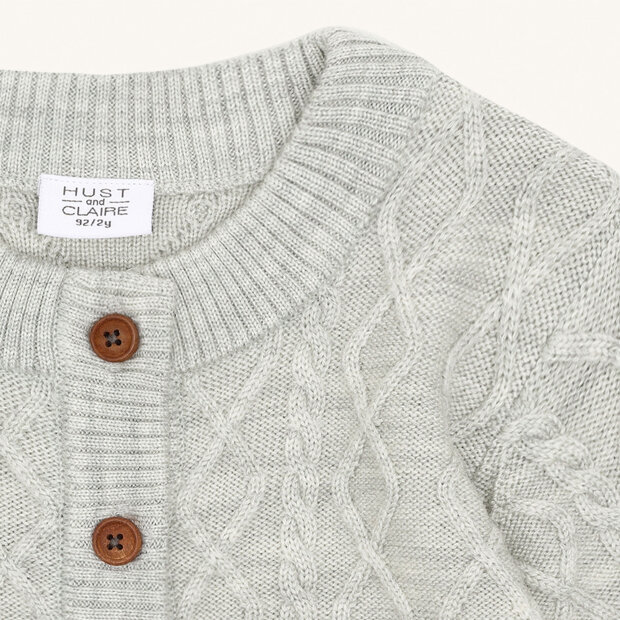 HUST AND CLAIRE - CURI JACKET WOOL | LIGHT GREY MELANGE