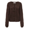 JDY - DINEA L/S ON MANDARIN CARDIGAN | CHOCOLATE BROWN