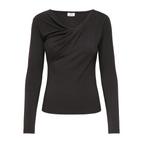 JDY - IRENA L/S WATERFALL TOP | CHOCOLATE TORTE