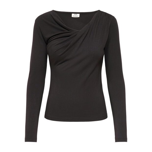 JDY - IRENA L/S WATERFALL TOP | CHOCOLATE TORTE