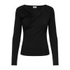 JDY - IRENA L/S WATERFALL TOP | BLACK