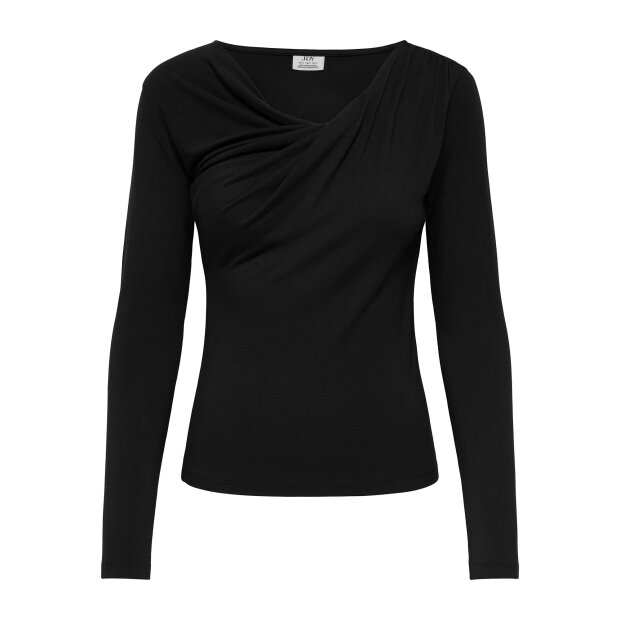 JDY - IRENA L/S WATERFALL TOP | BLACK