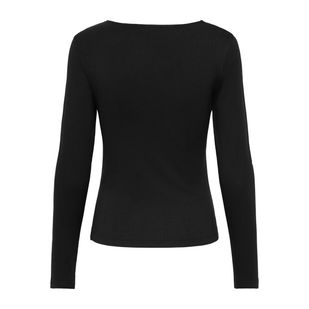 JDY - IRENA L/S WATERFALL TOP | BLACK