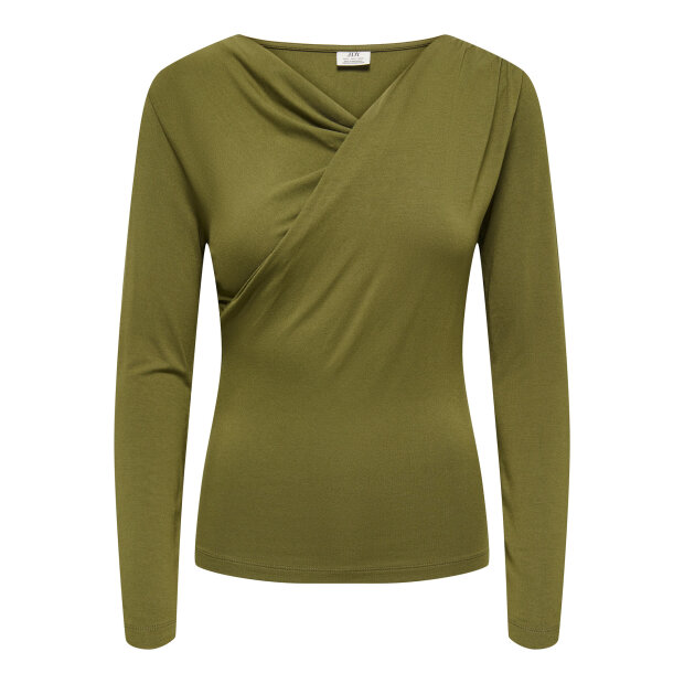 JDY - IRENA L/S WATERFALL TOP | DARK OLIVE