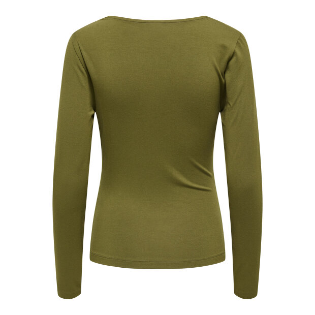 JDY - IRENA L/S WATERFALL TOP | DARK OLIVE
